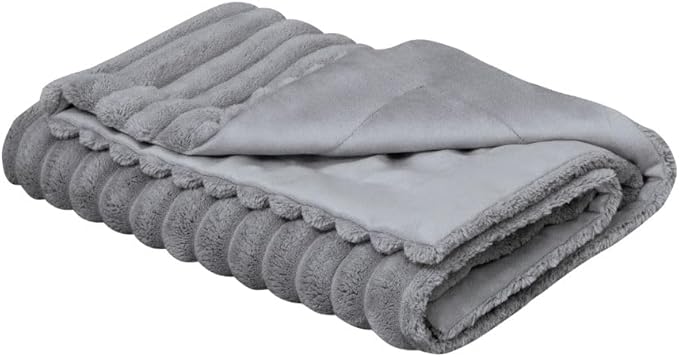 Waterproof Blanket Natural Grey Dog Blanket for Small Dogs, Washable Double Sided Pet Blanket with Milk Plush and Super Soft Velvet, Pee Proof Calming Dog Blanket for Couch Protection