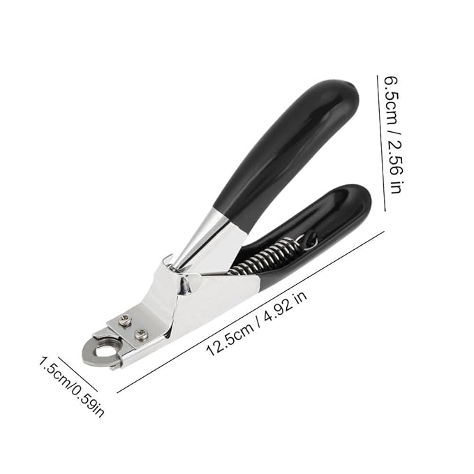 Fdit Pet Dog Nail Clippers Dedicated Nail Scissors Toe Claw Shear Clippers Trimmer Cutter for Small Animals (Black)