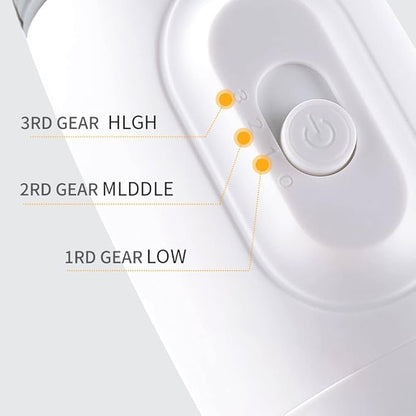 3 in 1 Professional Pet Grooming Dryer with Slicker Brush - Adjustable Temperature Settings for Dogs and Cats (White)