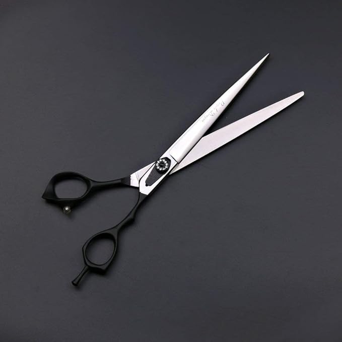 8.0 Inch Black Cutting& Chunker Pet Grooming 440C Stainless Steel Scissors with Comb Dog Hair Cutting and Thinning Shears Kit With Comb Dog Grooming For Pet Groomer 5pcs