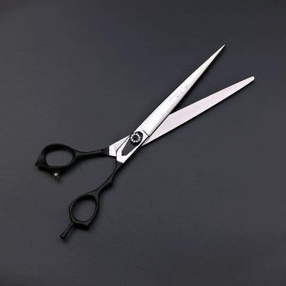 8.0 Inch Black Cutting& Chunker Pet Grooming 440C Stainless Steel Scissors with Comb Dog Hair Cutting and Thinning Shears Kit With Comb Dog Grooming For Pet Groomer 5pcs