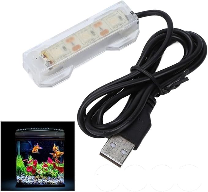 Blue Light Small Aquarium Led Light, Multicolor Led Fish Tank Light for Freshwater Plants Aquarium Accessories, Aquarium Lights