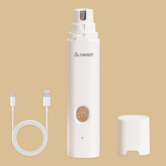 Dog Nail Grinder & Dog Nail Trimmers - Rechargeable Low-Noise 2-Speed Electric Pet Claw Clipper for Dogs & Cats, Safe Grooming Supplies for Small to Large Pets with Paw Care Essentials