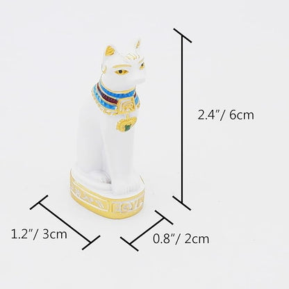 Egyptian Cat Bastet Statue Terrarium Ancient Egypt Reptile Tank Terrarium Decorations Sculpture Figurine Tanks Décor Ornament Aquarium White