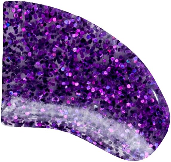 40-Pack Soft Nail Caps for Dogs Claws Purple Holographic Glitter X-Small