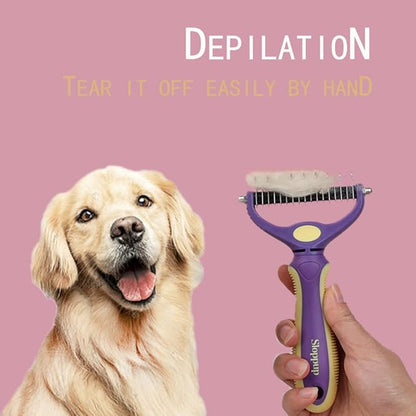 Professional Pet Comb Brush Dog and Cat Comb Double sided to remove tangles and loose hair Suitable for small, medium, and large cats and dogs