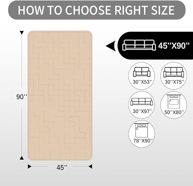 fuguitex Waterproof Dog Bed Cover Couch Cover for Pet Anti-Slip Cat Mat Pet Pad Blanket for Sofa Chair Recliner Bed Furniture Protrctor