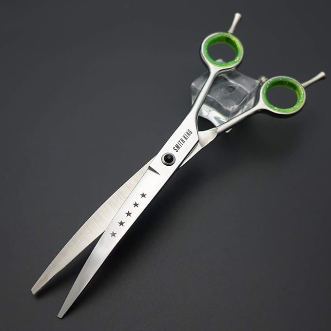 7.0 inches Professional Dog Grooming Scissors Set Straight & thinning & Curved & chunkers & comb 5pcs in 1 Set for left-handed & right handed