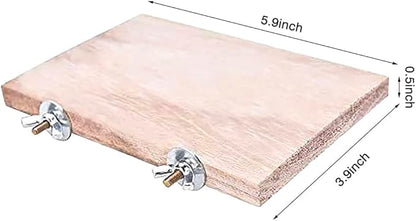 3Pcs Pet Parrot Bird Cage Perches Square Wooden Stand Platform Budgie Toys Bird Tree Perches for Parakeets