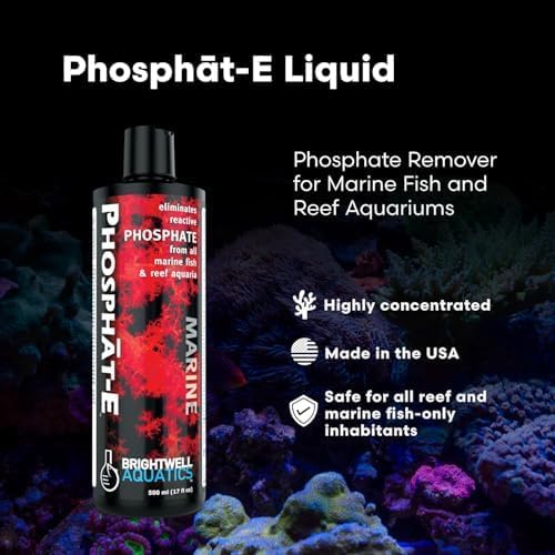 Brightwell Aquatics Phosphat-E Liquid Phosphate Remover for Marine Fish and Reef Aquariums - Aquarium Water Treatments, 8.45 fl oz
