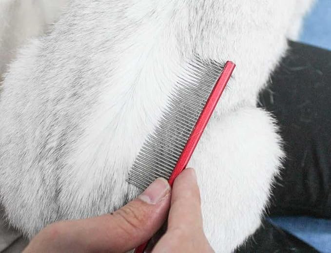 Pet Grooming Comb Rat Tail Comb Cat Hair Trimmer Combs Dog Hairstyle Comb Float Hair Removal Dematting for Cat Dogs Cat Comb Dog Comb Rounded Ends Pet Hair Comb for Home Grooming (One Size,Purple 5)