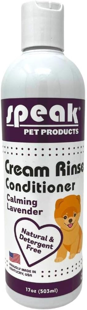 Dog Natural Cream Rinse Conditioner, Lavender, 17oz