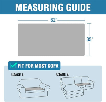 H.VERSAILTEX Plush Chenille Dog Bed Cover Thick Soft Loveseat Cover for 2 Cushion Couch Anti Slip Couch Cover Furniture Protector for Dog, Pet, Cat (35" x 62", Caramel)