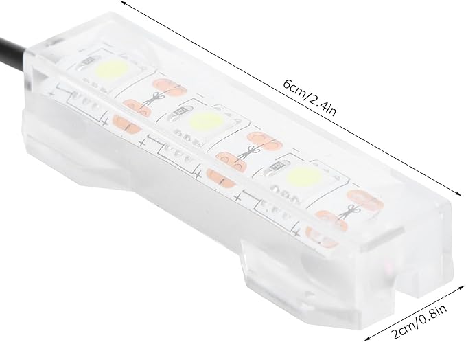 Soft LED Aquarium Plant Light, 5V 0.6W USB 2.0 Mini Aquarium Lamp, LED Desktop Fish Tank Light with 3.28ft Cable, White Lighting Small Water Plant Light for Plant Grow