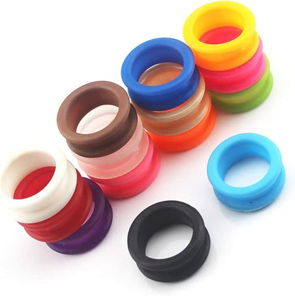 12 Pcs Barber Hairdressing Scissors Pet Scissors Finger Rings Grips Inserts Grooming Shear Thumb Insert for Pet Shears