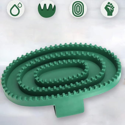 4 Pack Dog Grooming Brush Bath Washing Massage Brush with Handle Pet Shower & Bath Tools for Short & Long Haired Dogs and Cats