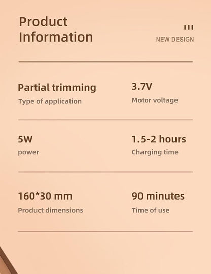Dog Paw Trimmer, 35 dB Low Noise, 18 mm Widen Blade, LED Display, Rechargeable, Waterproof, Clipper for Dogs and Cats