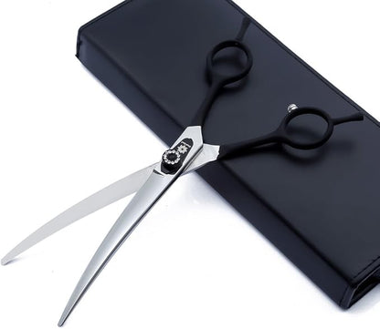 Dream Reach Dog Hair Grooming Curved Scissor Shear Delicate Screw Lightweight Japan 440C Stainless Steel for Professional Pet Groomer