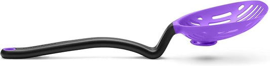 Dreamfarm Lestrain 2-In-1 Drip-Catching Sit-Up Slotted Cooking Spoon Scoop & Strainer - 11" Purple