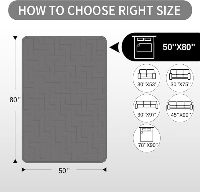 fuguitex Waterproof Dog Bed Cover Couch Cover for Pet Anti-Slip Cat Mat Pet Pad Blanket for Sofa Chair Recliner Bed Furniture Protrctor