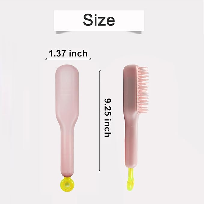 Scalable Small Grooming Dog Brush, Puppy Massaging Hair Brush, for Small Dogs Cats Rabbits of All Hair Types (Deep Pink)