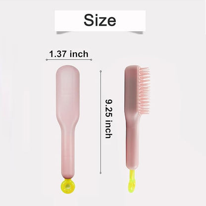 Scalable Small Grooming Dog Brush, Puppy Massaging Hair Brush, for Small Dogs Cats Rabbits of All Hair Types (Deep Pink)
