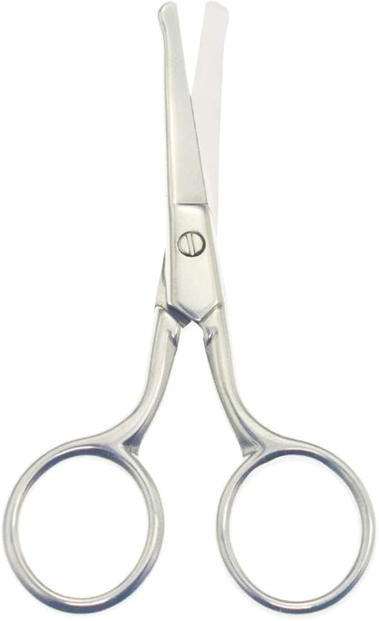 3.6 Inch Silent Pet Grooming Tiny Safety Curved Scissors for Cats & Dogs - Quiet Alternative to Electric Clippers for Sensitive Pets