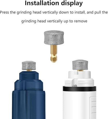 Dog Nail Grinder Replacement Head, 4 Pack Pet Nail Grinder Diamond Tip Replacement Professional Dog Claw Smoothing Grinder Bits, Safe and Painless Replaceable Diamond Nail Grinder Tips