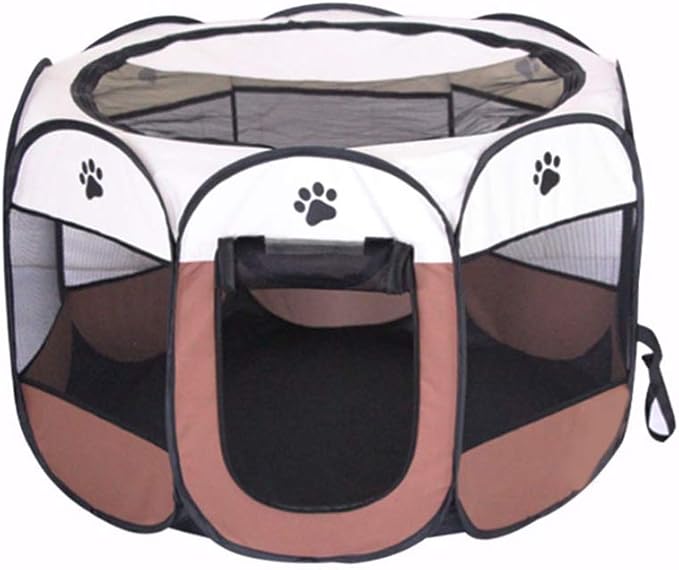 BODISEINT Portable Pet Playpen, Dog Playpen Foldable Pet Exercise Pen Tents Dog Kennel House Playground for Puppy Dog Yorkie Cat Bunny Indoor Outdoor Travel Camping Use