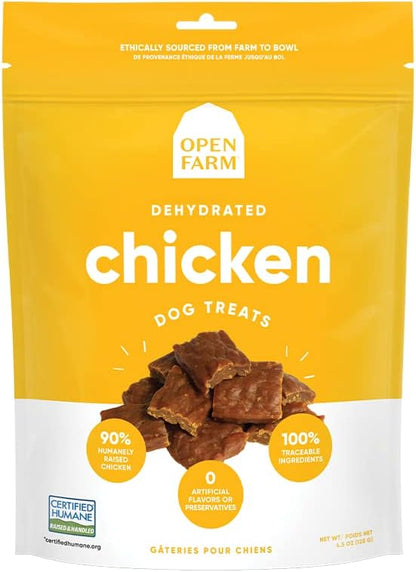 Open Farm Grain-Free Dehydrated Chicken Dog Treats 4.5 Ounces