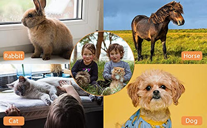 Dog Metal Comb 7.5inch Dogs Dematting Tool Pet Grooming Comb Stainless Steel Teeth Cats Pubby Comb for Removing Hair (L: 19x5cm)