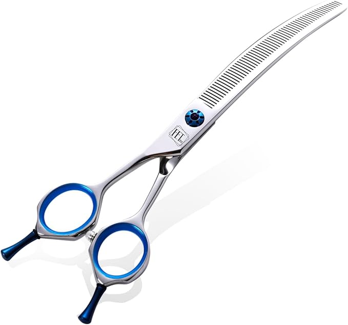 Dog Grooming Scissors: Left Handed 7 inch Pet Shears Made Of Japanese 440C Advanced Stainless Steel Professional Grooming Scissors for Dogs Cats and Other Pets