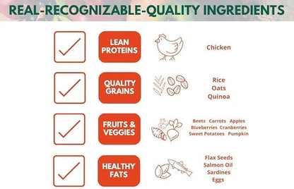 Bench & Field Holistic Natural Premium Adult Dry Cat Food, Chicken Meal and Brown Rice Recipe 3 lb Bags (Pack of 3)