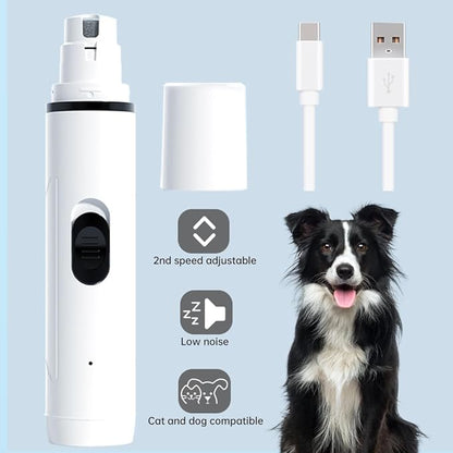 Pet Armor Grinding Dog Nail Grinder, Rechargeable Dog Nail Trimmer, Suitable for Large, Medium and Small Dogs, Upgraded Professional Electric Pet Claw Beauty, Quiet Dog Beauty Tool