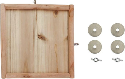 Dnoifne Natural Wooden Parrot Bird Perch Stand, Natural Wooden Bird Cage Stand Pole Accessories, Paw Grinding Standing Climbing Perch for Parrot, Parakeet, Budgies, Lovebirds