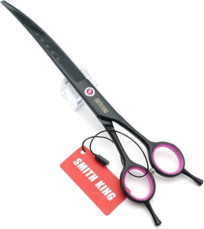 8.0 inches Professional Dog Grooming Scissors Set Straight & thinning & Curved & chunkers 4pcs in 1 Set (with Comb)