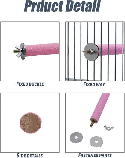 Litewoo Bird Perch Grinding Stand for Bird Parrot Budgie Parakeet Cockatiel Conure Lovebird Finchï¼7.09" / 18cmï¼