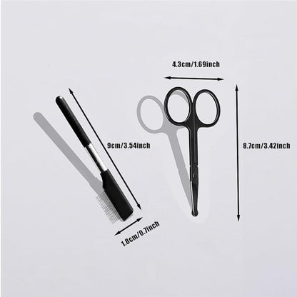 Dog Tear Stain Remover Comb, Cleanser scissors remove Floating Hairï¼_og Cat Grooming Comb Pet Tear Stain Remover Combs Fine Tooth Grooming Removal Tool (Black)