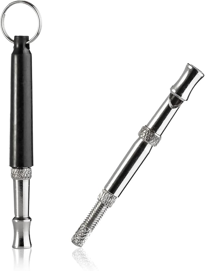 Pet Deshedding Grooming Brush Set for Dogs & Cats, Professional for Short Haired Dog Brush for Shedding and Cats Reduces Undercoat Shedding, Puppy Loose Hair Remover Comb w/Dog Whistle