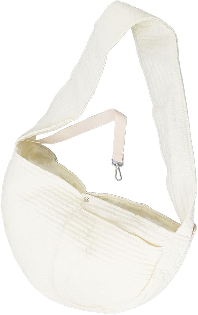 Dog Sling Carrier, Breathable Hand Safe Pet Sling Carrier Soft Comfortable Cat Sling Carrier with Widen Shoulder Strap for Outdoor, Traveling, Subway, Small Dogs, Cats,