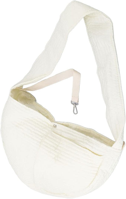 Dog Sling Carrier, Breathable Hand Safe Pet Sling Carrier Soft Comfortable Cat Sling Carrier with Widen Shoulder Strap for Outdoor, Traveling, Subway, Small Dogs, Cats,