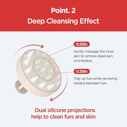 JAYU PET Shower Groomer - Grooming Pet Shampoo Brush, Cat Dog Hypoallergenic Bath and Massage Brush, Soft Silicone Bristles Scrubber for Puppy & Kitten, Easy Grip & Bubble Maker Comb (0.18 lb)