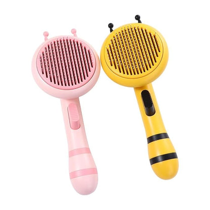 2Pcs Pets Needle Comb, Dog Massage Brush, Cat Brush,Self-Cleaning Grooming Brush for Long and Short haired Dogs Cats