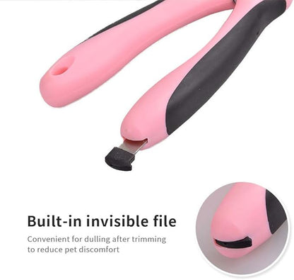 SITENG Dog Nail Clippers - Professional Pet Nail Trimmer with Safety Guard to Avoid Over Cutting - Free Nail File, Sharp Blades & Non Slip Handles - Perfect Grooming Tools for Cats and Medium Dogs