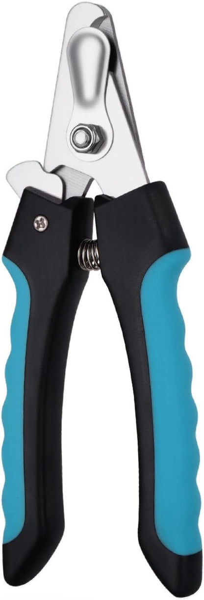 All-in-One Pet Grooming Kit: Nail Clippers with Safety Guard, Nail File & Dematting Comb, Comfortable for Pets & Owners