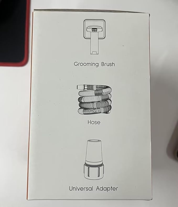 Afloia Dog Brush Vacuum Attachment, Cat Brush, Pet Brush 2 in 1 Innovative Pet Grooming kit 1-1.5'' Hoses Diameter Universal Adapter Compatible with Most Round Vacuum Cleaners like Bissell, Eureka etc