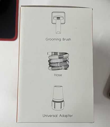 Afloia Innovative Pet Grooming Kit: Dog Brush Vacuum Attachment, Cat Brush with 1-1.5" Hoses Diameter Universal Adapter, Compatible with Most Round Vacuum Cleaners like Bissell, Eureka etc., Orange