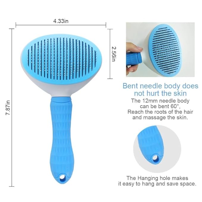 Cat Brush,Cat Brushes For Indoor Cats, Dog Brush,Dog Brush for Shedding, Cat Comb Pet Massage Tool Suitable for Long or Short Pet Hair Cleaner, Removes Tangles & Loose Fur