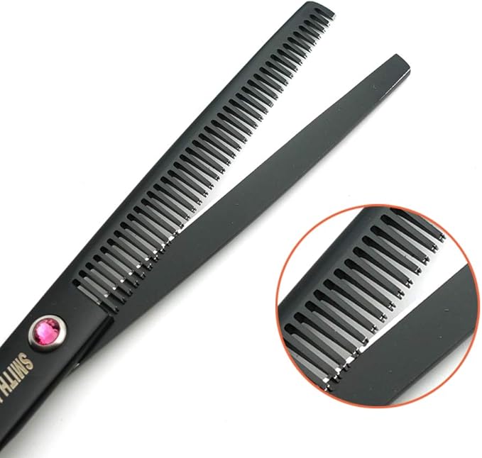 7.0 inches Professional Dog Grooming Scissors Set Straight & thinning & Curved & chunkers 4pcs in 1 Set (with Comb)