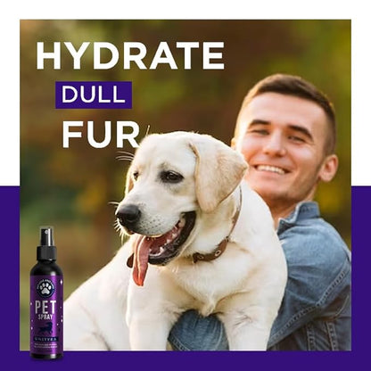 Pet Deodorizing Spray _avender Essential Oil | Odor Eliminator for Cats & Dogs, For All Ages, Sizes and Breeds| Safe for Bedding, Furniture & Pet Areas | 250ml